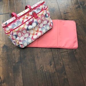 VGUC Coach Signature print diaper bag!